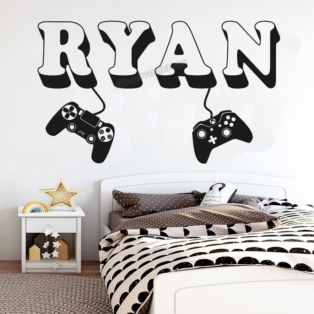 Baby Name Wall Art - Game Thủ Decal Dán Tường Tùy