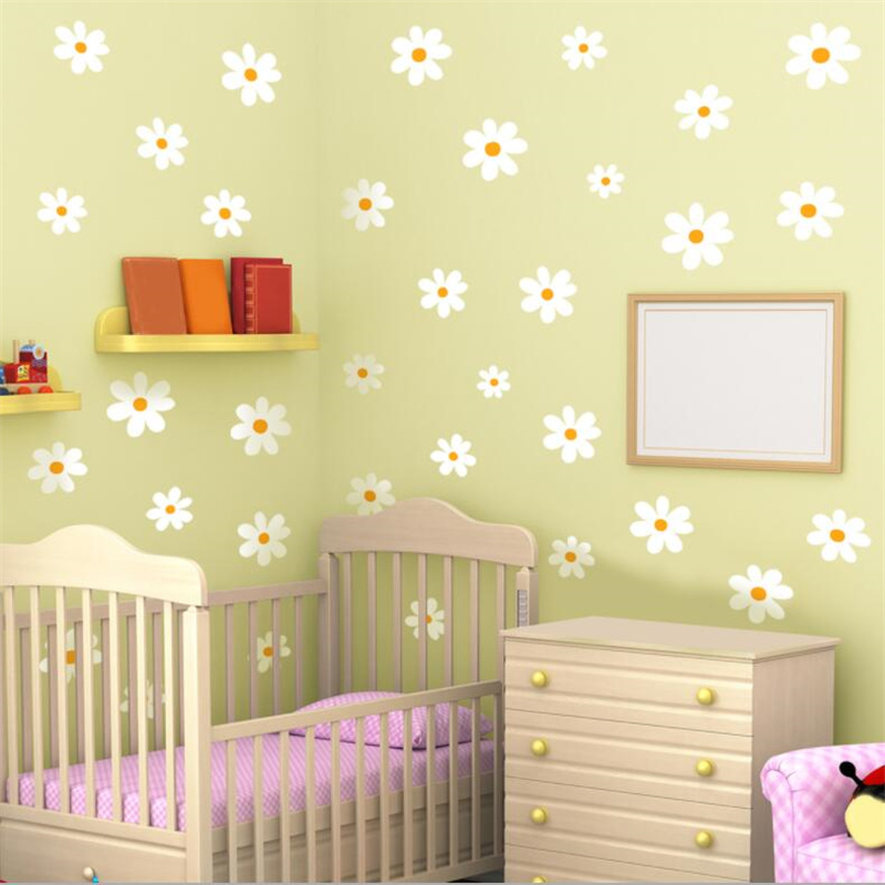 Floral Daisy Flower Wall Stick - đánh giá và giá Baby Nursery Plants