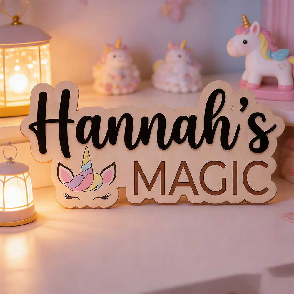 Custom Unicorn Magic Name Door - đánh giá và giá Baby Nursery Themes Girl