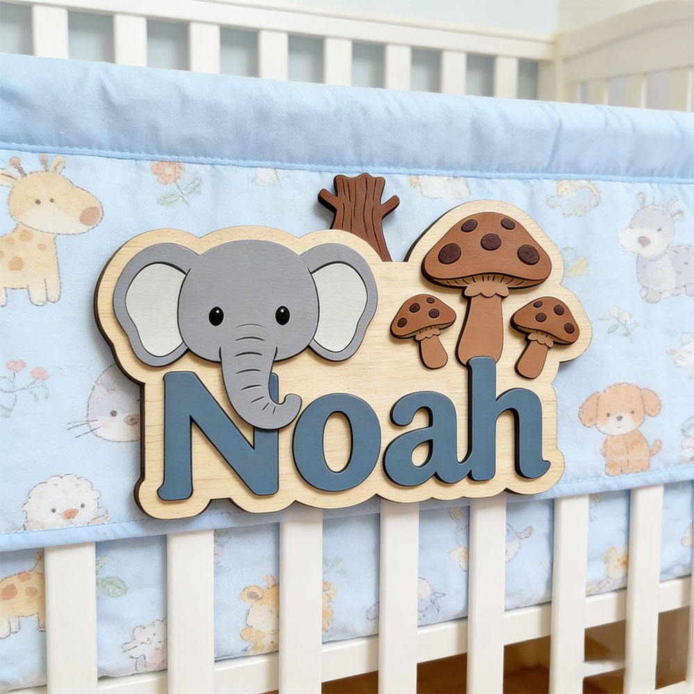 Customizable Cartoon Elephant  - đánh giá và giá Baby Nursery Themes Girl