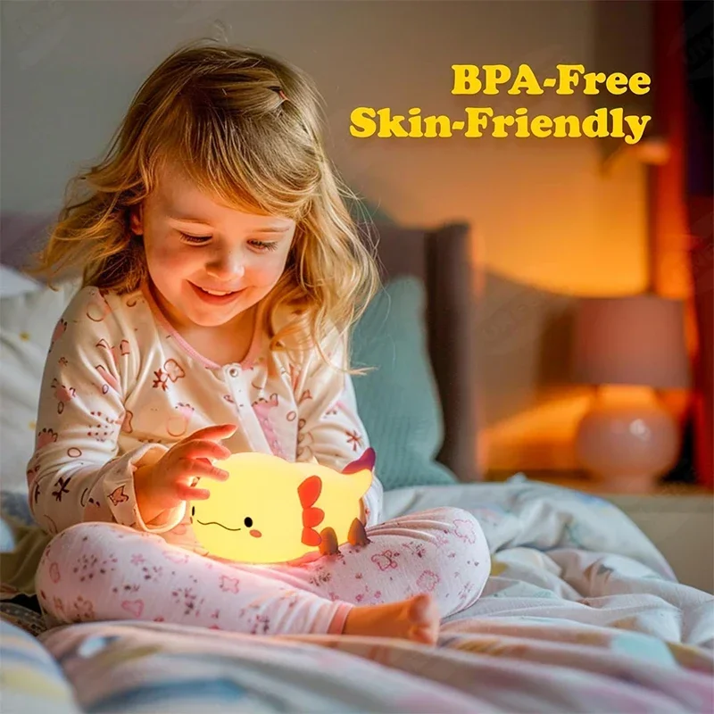 Cute Axolotl Night Light Silic - đánh giá và giá Baby Nursery Lamp