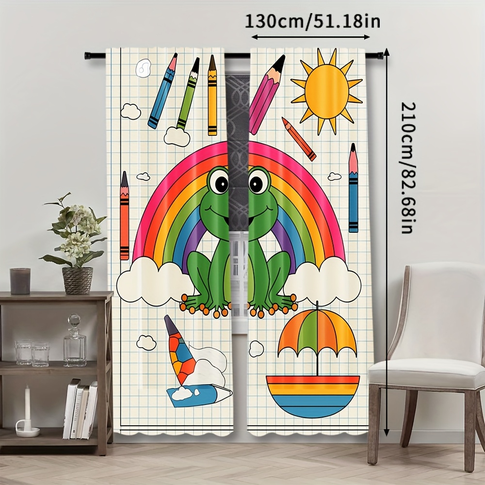 Cute Rainbow Frog Curtain Wind - đánh giá và giá Baby Nursery Themes Girl