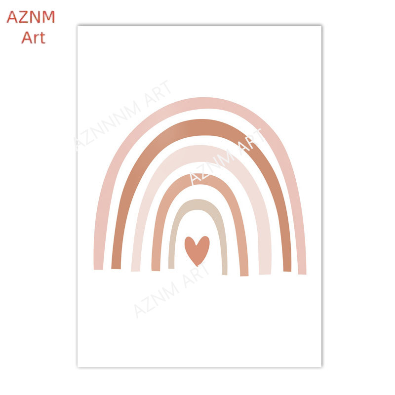 1/3PCS ，Cartoon Heart Rainbow  - đánh giá và giá Baby Nursery Art