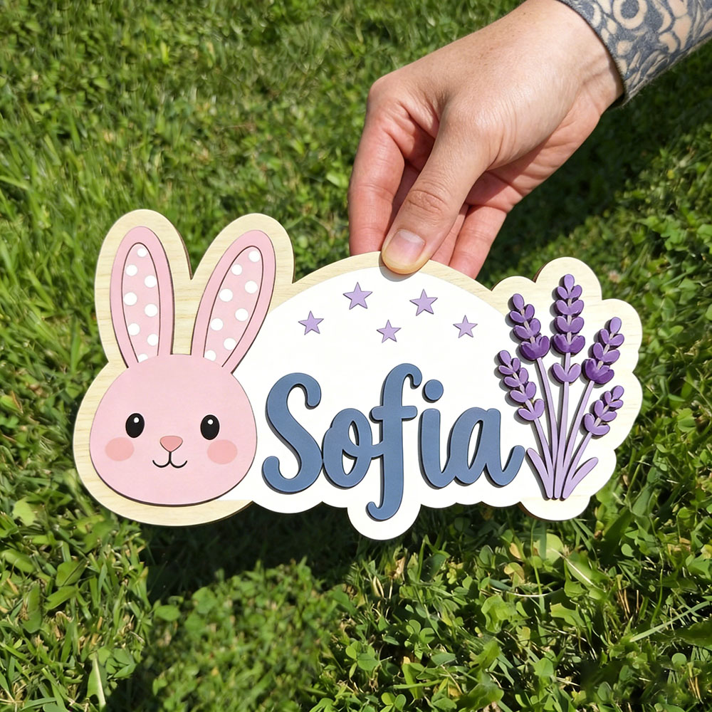 25cm Personalized Pastel Bunny - đánh giá và giá Baby Nursery Themes Girl