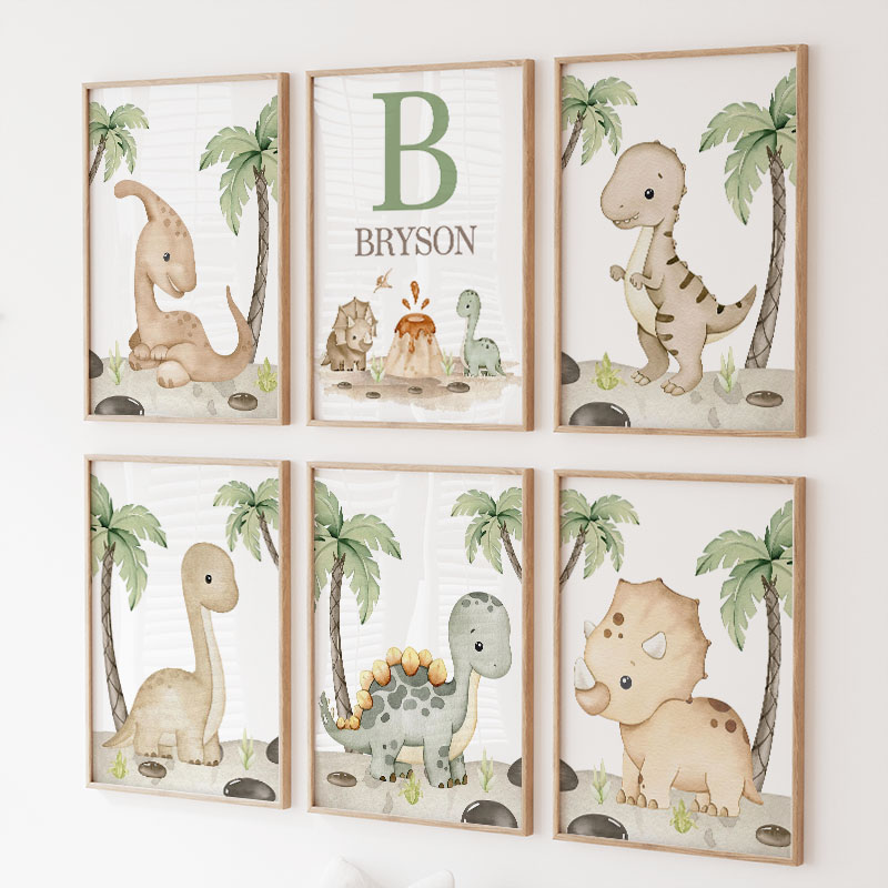 6 types Neutral Dinosaur Canva - đánh giá và giá Baby Nursery Neutral