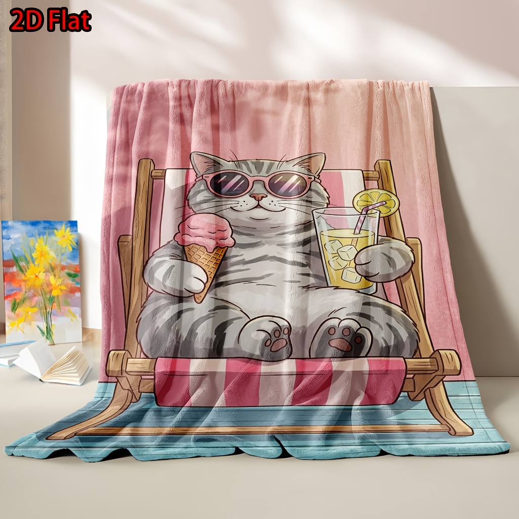 Adorable Cat Summer Throw Blan - đánh giá và giá Baby Nursery Themes Girl