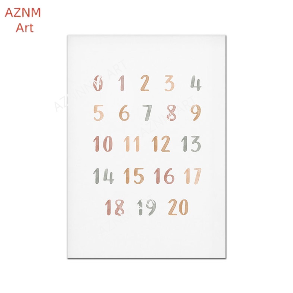 1/3PCS ，Poster Custom ABC 123  - đánh giá và giá Baby Name Wall Art
