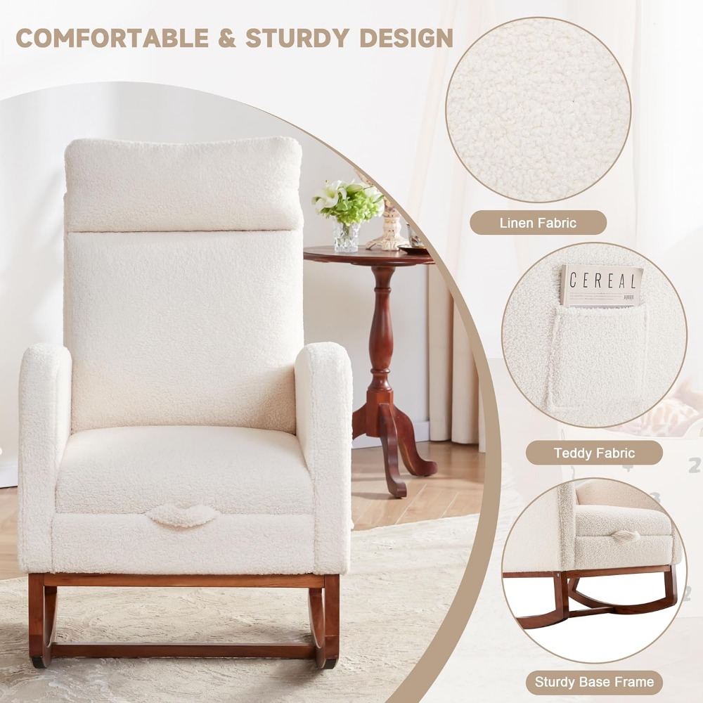 Rocking Chair Nursery Chair wi - đánh giá và giá Baby Nursery Glider Chair
