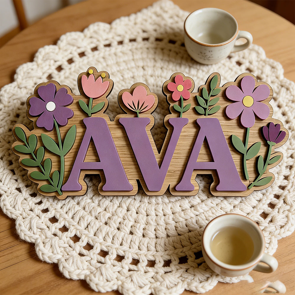 Custom 3D Flower Wreath Name D - đánh giá và giá Baby Nursery Themes Girl