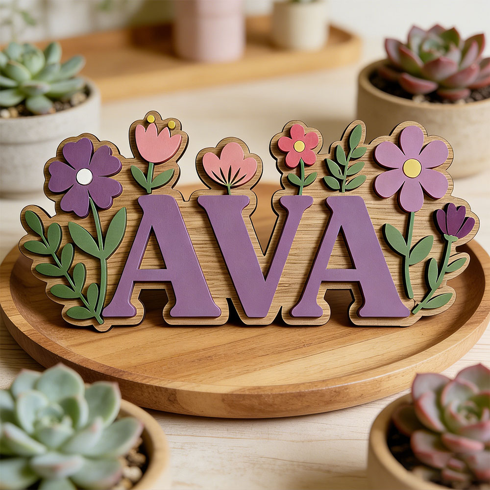 Custom 3D Flower Wreath Name D - đánh giá và giá Baby Nursery Themes Girl
