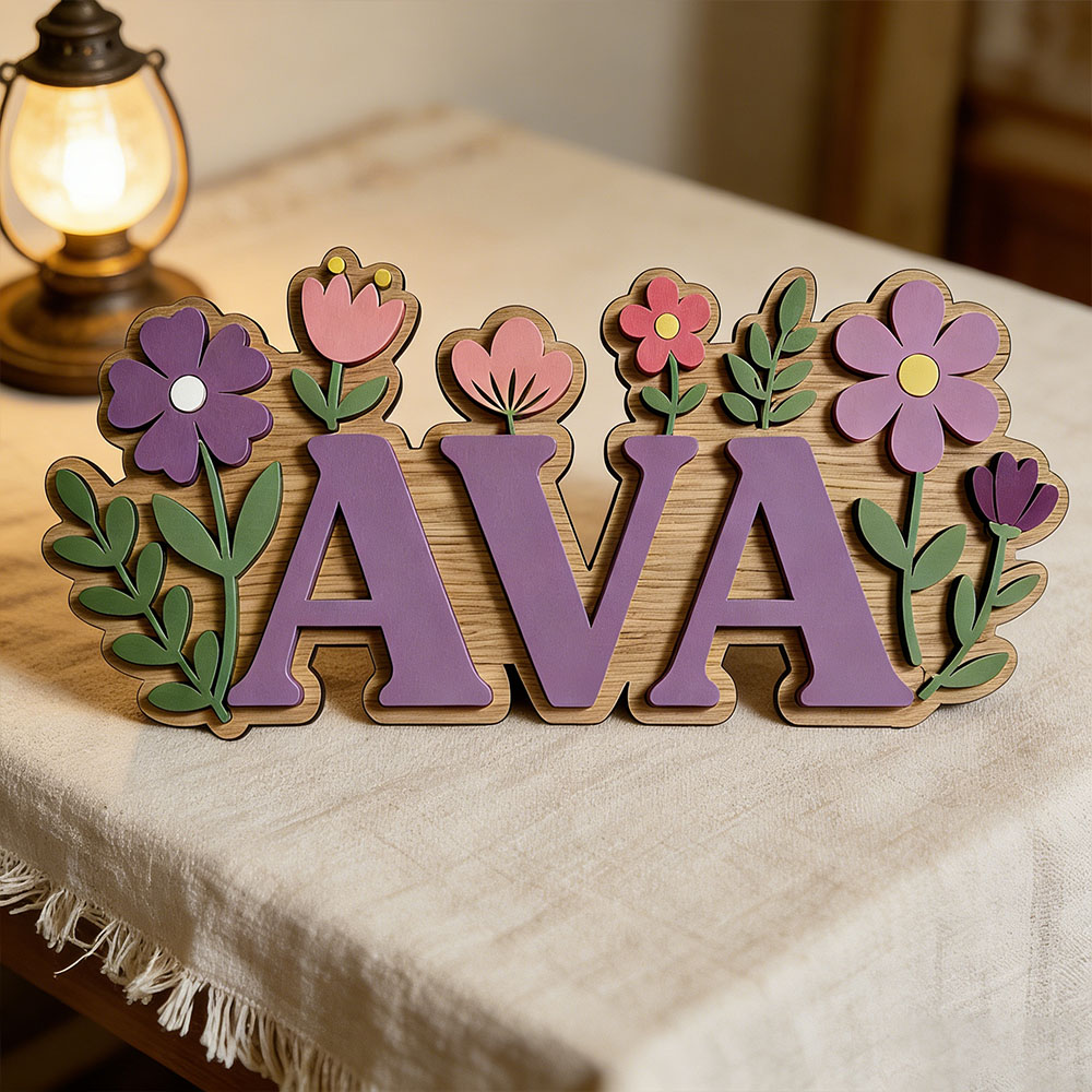Custom 3D Flower Wreath Name D - đánh giá và giá Baby Nursery Themes Girl