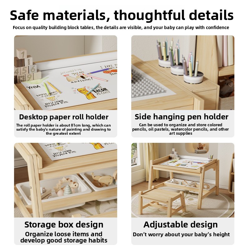 Solid wood tables and chairs,  - đánh giá và giá Baby Nursery Chair