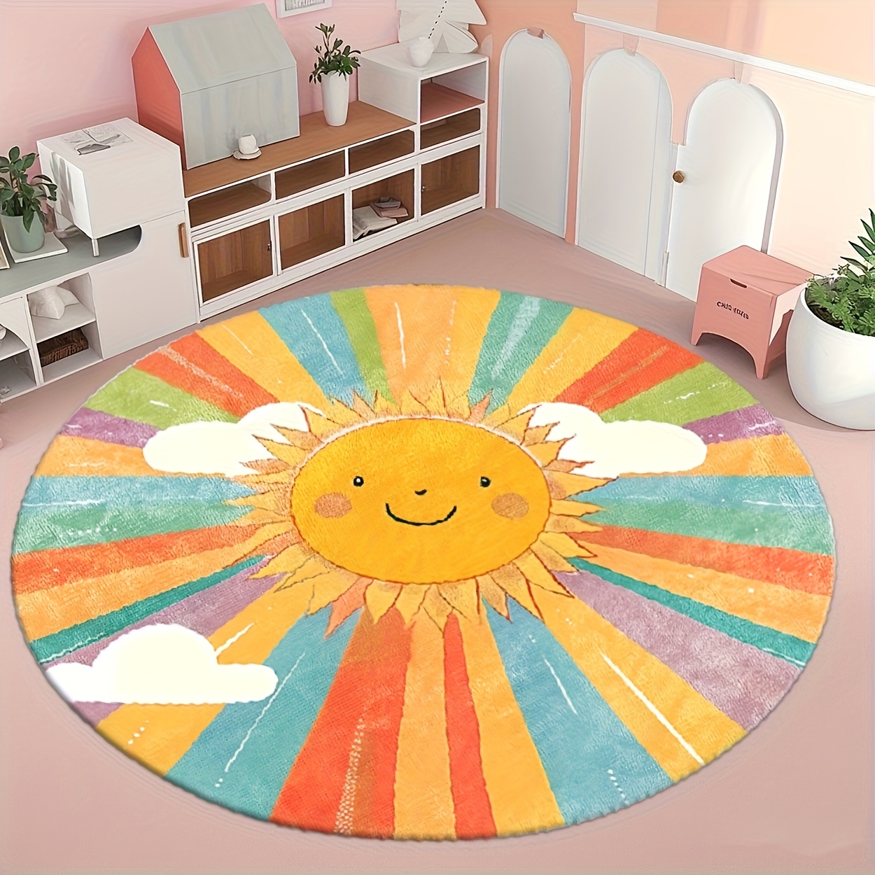 Cute Plush Round Sun Rainbow K - đánh giá và giá Baby Nursery Themes Girl
