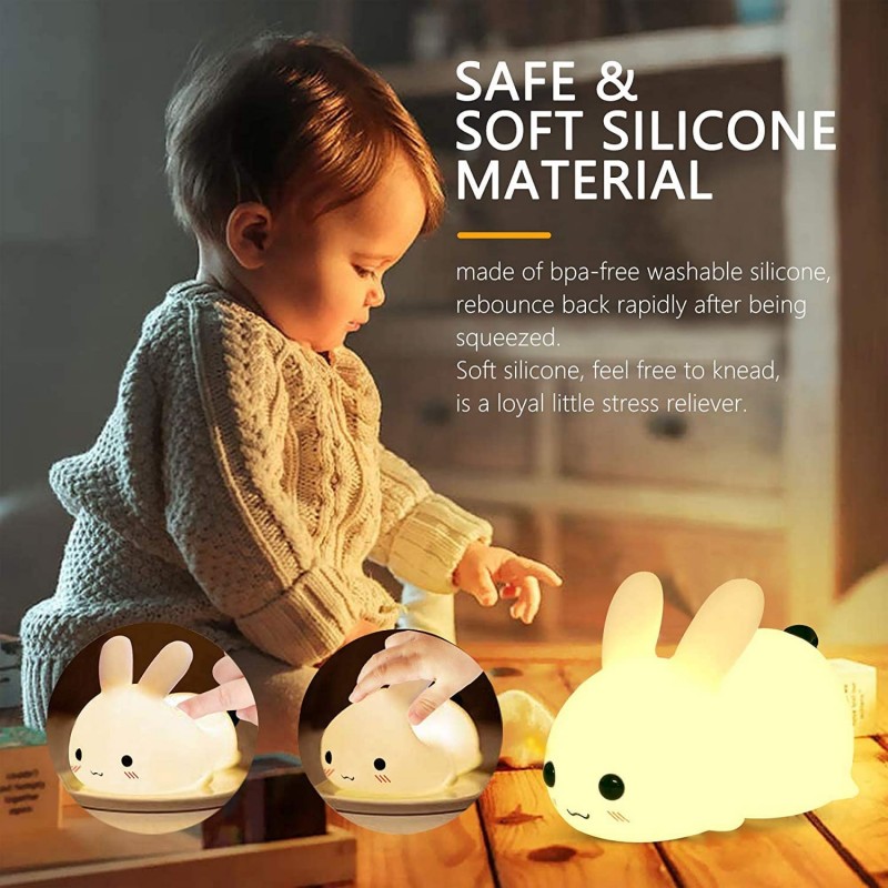 LED Rabbit Night Light Remote  - đánh giá và giá Baby Nursery Lamp