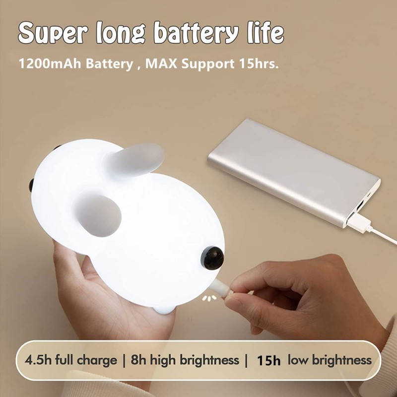 LED Rabbit Night Light Remote  - đánh giá và giá Baby Nursery Lamp