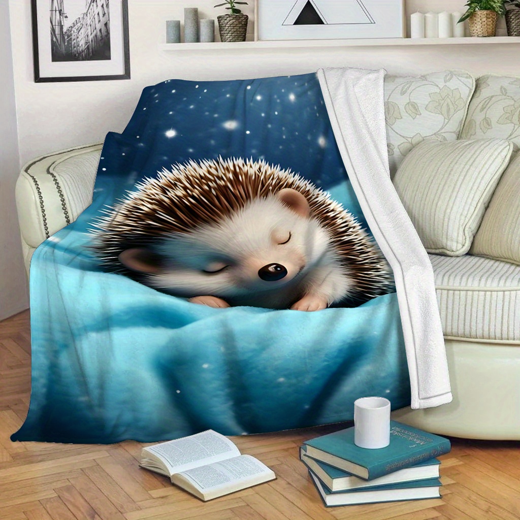 Cute Hedgehog Nursery Blanket  - đánh giá và giá Baby Nursery Fabric