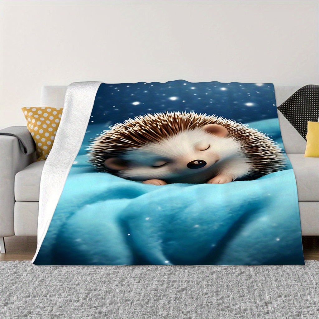 Cute Hedgehog Nursery Blanket  - đánh giá và giá Baby Nursery Fabric