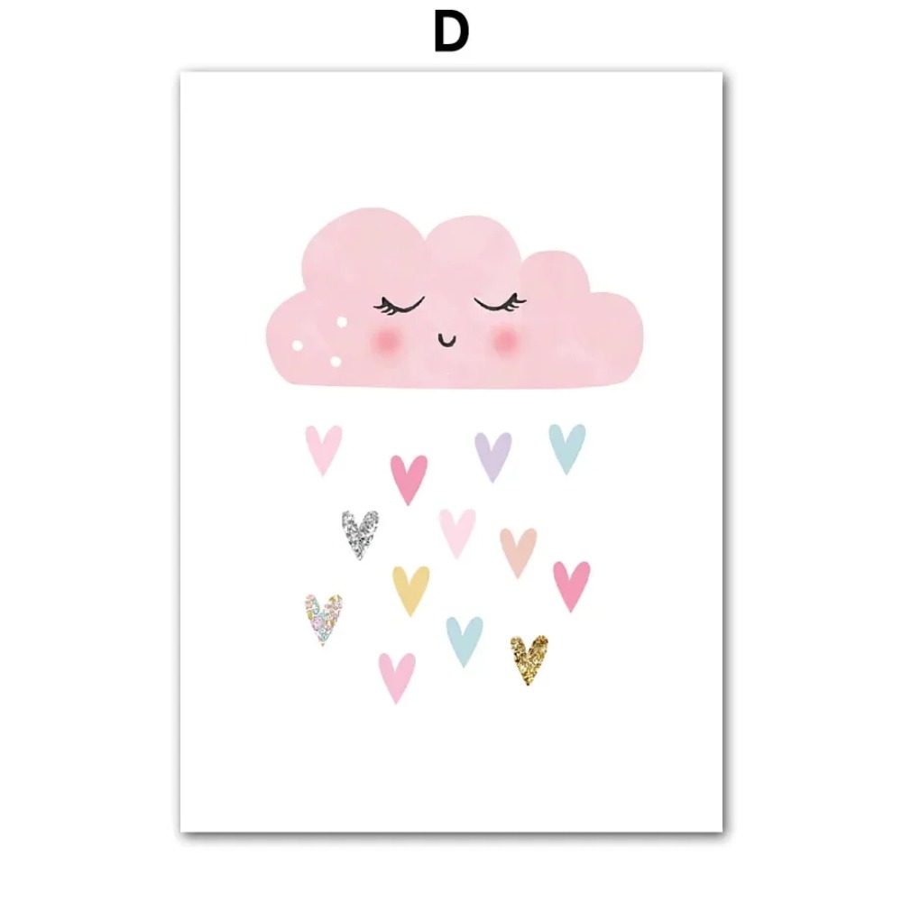 Pink Unicorn Rabbit Rainbow Cl - đánh giá và giá Baby Name Wall Art