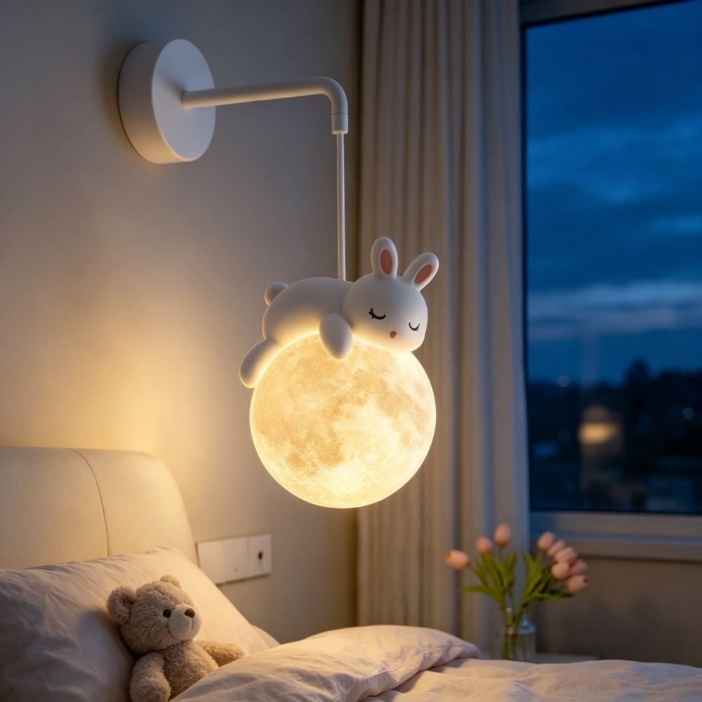 Cute Animal Wall Lamp White Ra - đánh giá và giá Baby Nursery Lamp