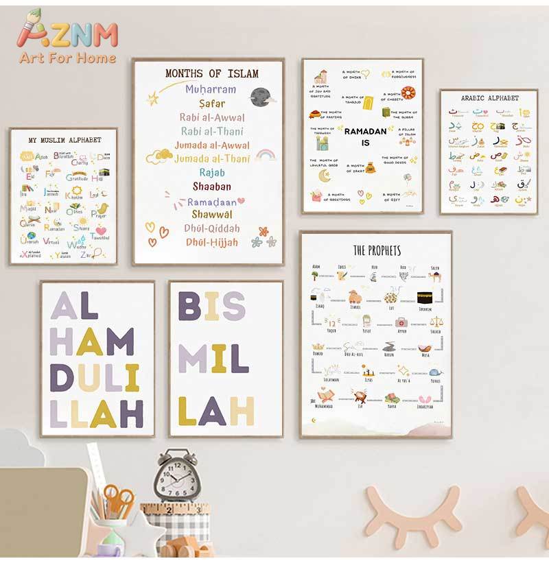 Islam Muslim Prophets Arabic A - đánh giá và giá Baby Nursery Art