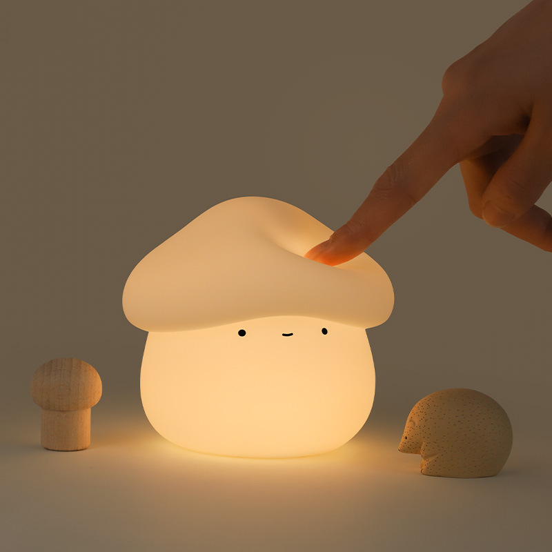 1Pcs Mushroom Head Silicone Ni - đánh giá và giá Baby Nursery Lamp