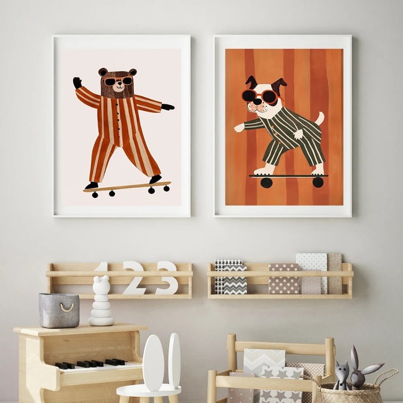1pc frameless Funny Animals Ra - đánh giá và giá Baby Nursery Neutral