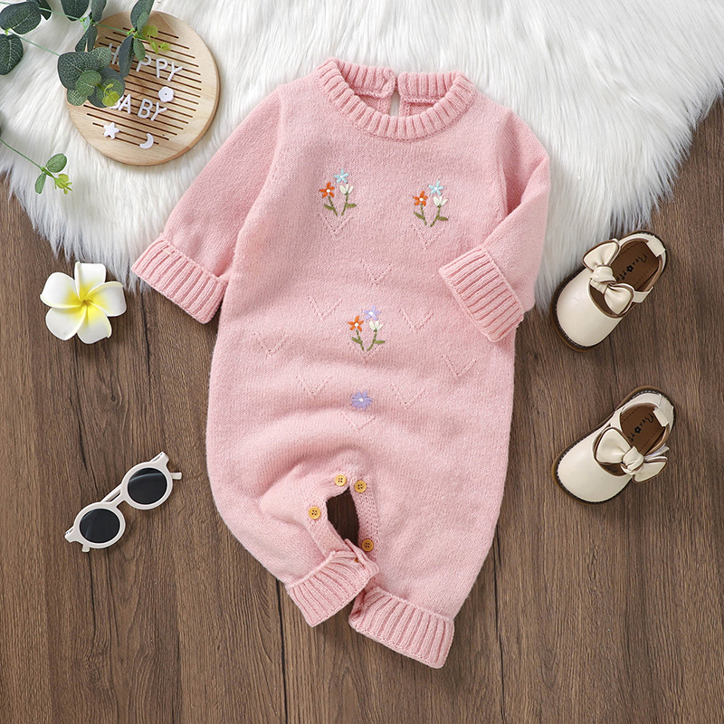 Newborn Baby Romper Knitted In - đánh giá và giá Baby Nursery Embroidery