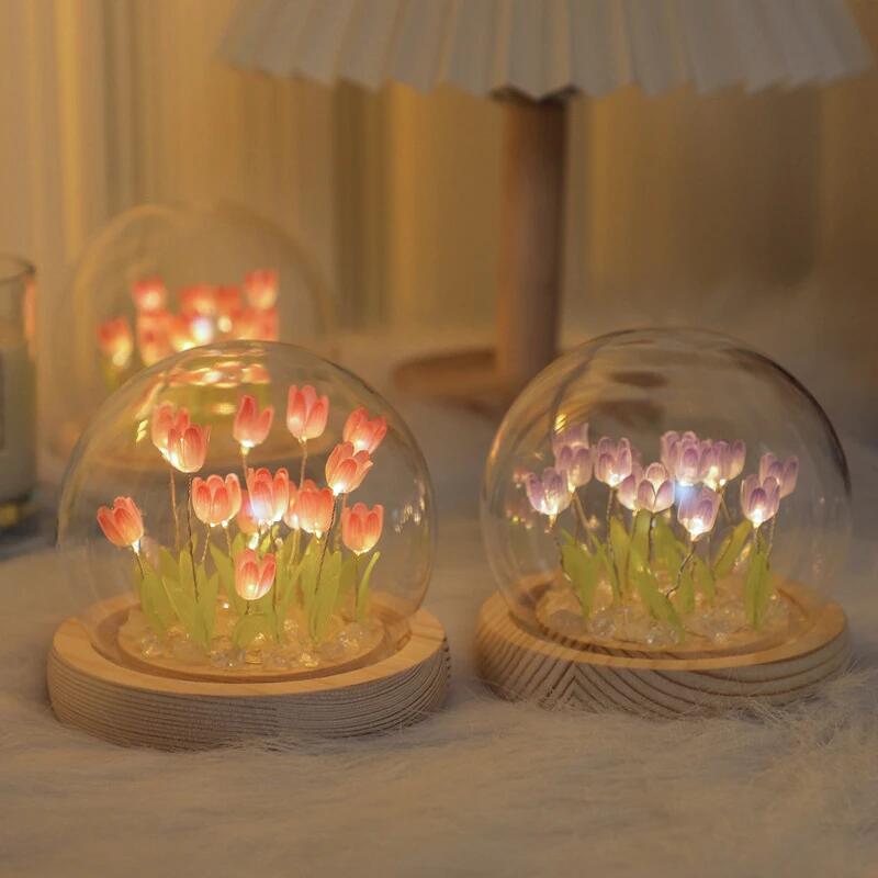 Artificial Tulip Flower Night  - đánh giá và giá Baby Nursery Lamp