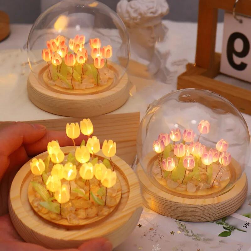 Artificial Tulip Flower Night  - đánh giá và giá Baby Nursery Lamp