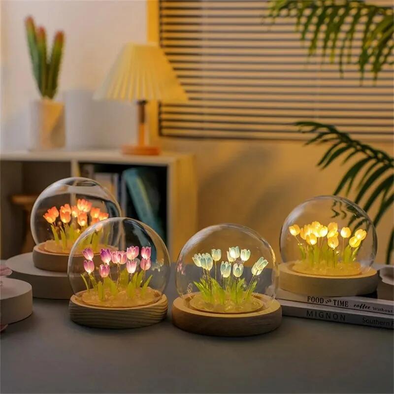 Artificial Tulip Flower Night  - đánh giá và giá Baby Nursery Lamp
