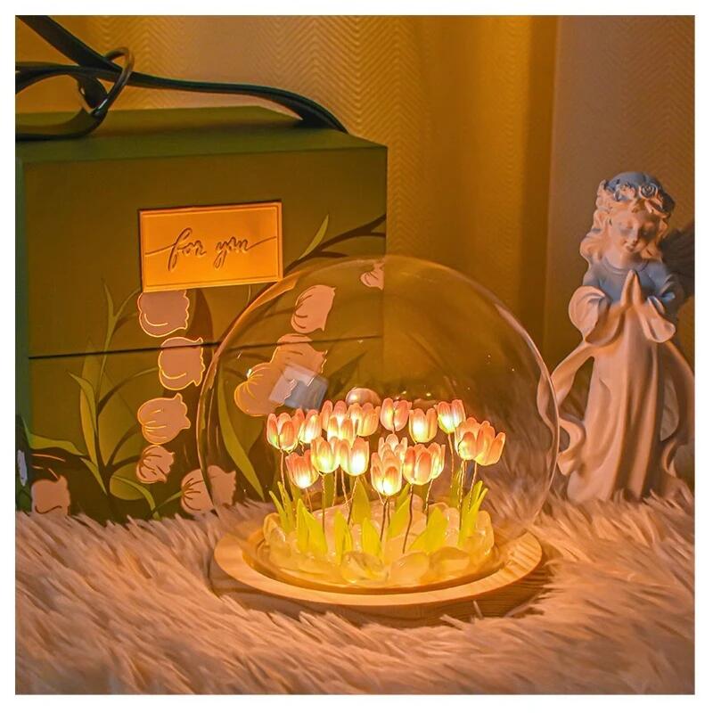 Artificial Tulip Flower Night  - đánh giá và giá Baby Nursery Lamp