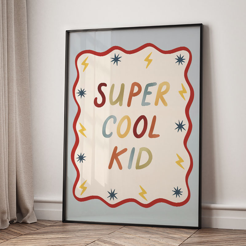 Funny Cartoon Super Cool Kid N - đánh giá và giá Baby Nursery Fabric