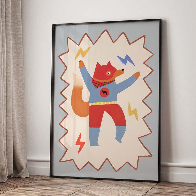 Funny Cartoon Super Cool Kid N - đánh giá và giá Baby Nursery Fabric